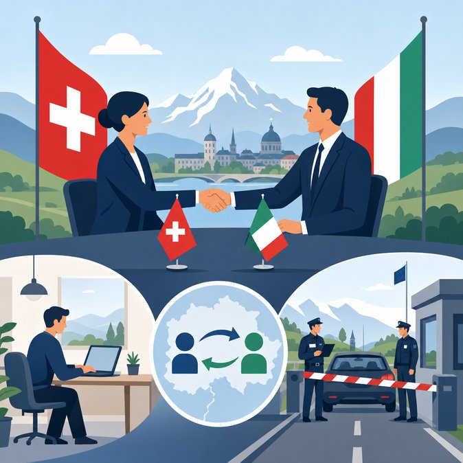 Bern and Rome pledge deeper cooperation on cross-border commuting and migration
