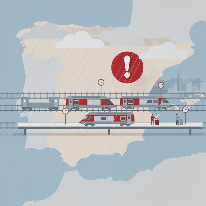 Renfe Suspends Catalonia Commuter and High-Speed Services Due to Red-Alert Weather