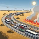 حريق أعشاب يغلق الطريق الدائري GRA في روما بين مخرجي لورنتينا وبونتينا