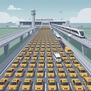 2,000 Paris taxis stage rolling protest to Charles-de-Gaulle Airport, snarling road access