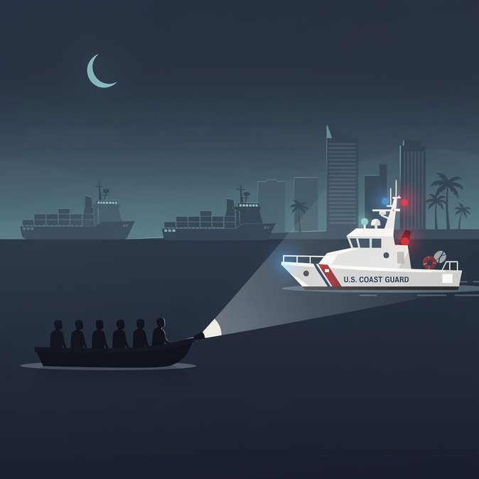 La Guardia Costera intercepta embarcación de migrantes frente a Miami y transfiere a cinco personas a Seguridad Nacional