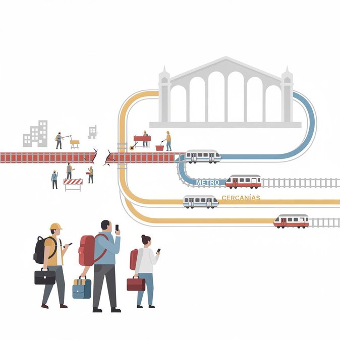 Madrid commuters lose direct Atocha link as Renfe closes Cercanías C-5 between Villaverde Alto and Embajadores (23 Jul – 16 Aug)