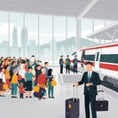 Afflux massif à la gare de Hong Kong West Kowloon alors que les visiteurs de Chine continentale affluent pour la Semaine d'Or