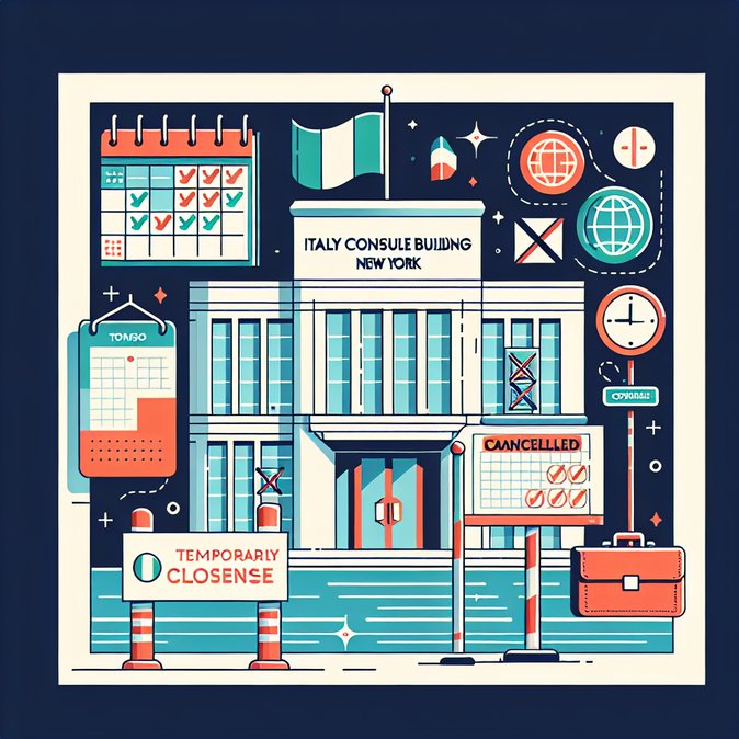 Italian Consulate in New York Confirms Visa Office Closure for VIS Upgrade