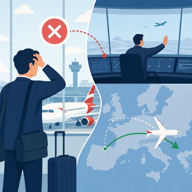 Wildcat strike by Belgian air-traffic controllers hits Austrian Airlines’ Brussels flights