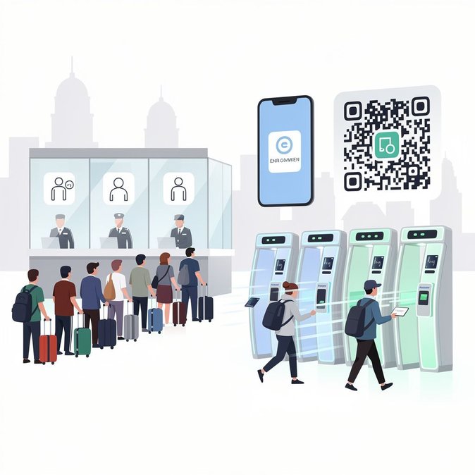 Security Chief Urges Travelers to Pre-Register for e-Channel Amid Port Congestion