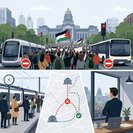 Gaza solidarity march clogs Brussels city centre, forcing detours and delaying rail traffic