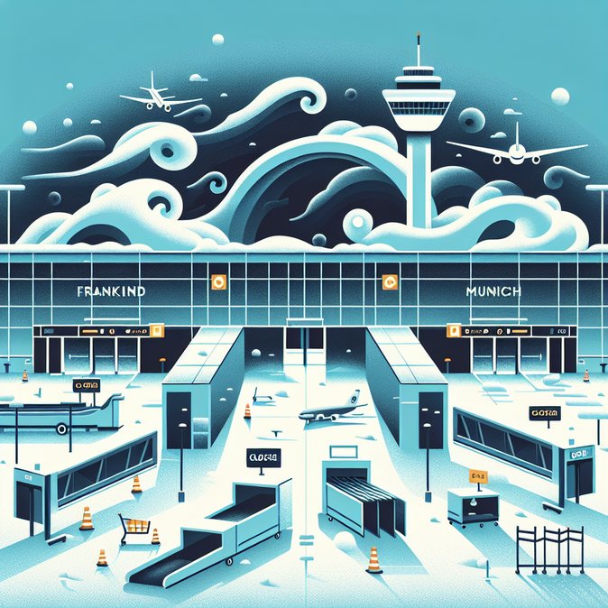 41 flight cancellations and 858 delays hit German hubs as winter weather and staffing crunch collide