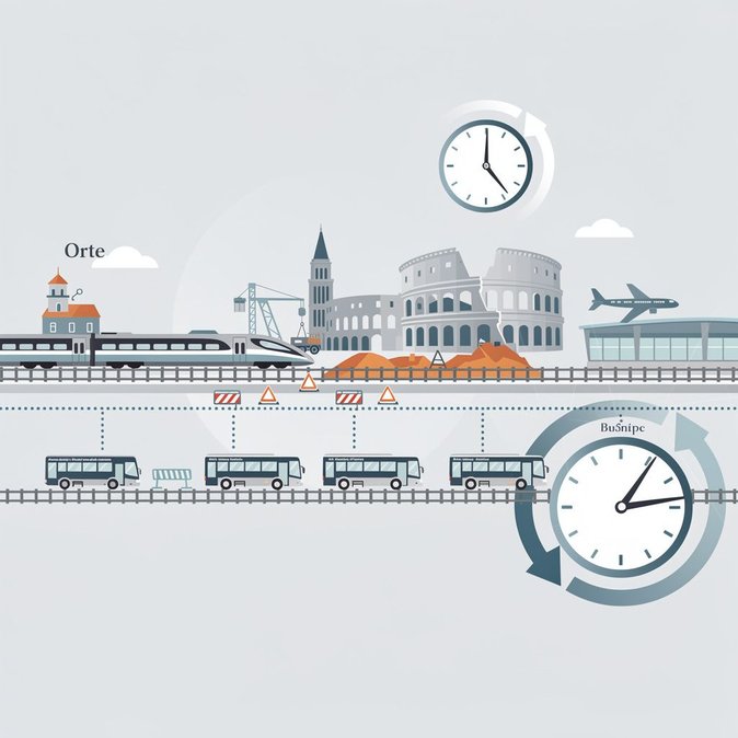 Orte–Rome–Fiumicino regional trains curtailed on 19–20 September for engineering works