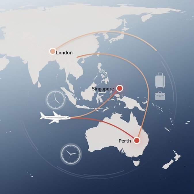 Qantas reroutes record-breaking Perth–London flight via Singapore, adding four hours