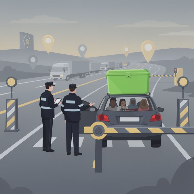 سائق توصيل طعام يُقبض عليه أثناء نقل مهاجرين أفغان في مقاطعة إلك