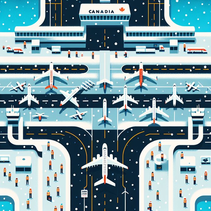 El clima y problemas con la tripulación causan 176 interrupciones de vuelos en principales centros canadienses
