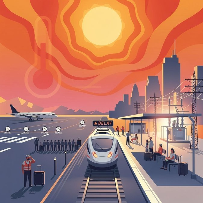 Ola de calor a nivel nacional altera vuelos, trenes y planes de viaje durante las vacaciones