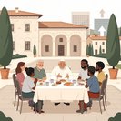 El Papa recibe a refugiados para almorzar en Castel Gandolfo en un gesto simbólico de integración