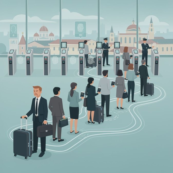 Londres met en garde contre un « chaos des files d’attente » avec l’activation complète du Système d’Entrée/Sortie de l’UE ; les aéroports italiens parmi les plus touchés