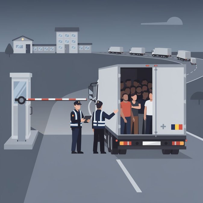 Polish Border Guard Finds 54 Migrants Hidden in Romanian-Registered Lorry at Budzisko