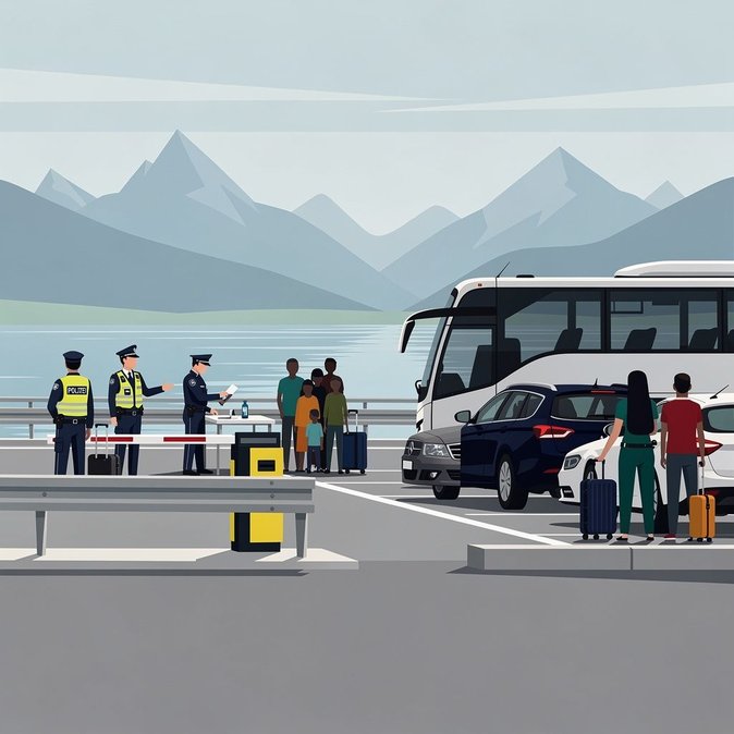 German border police stop twelve irregular migrants in a single day around Lake Constance