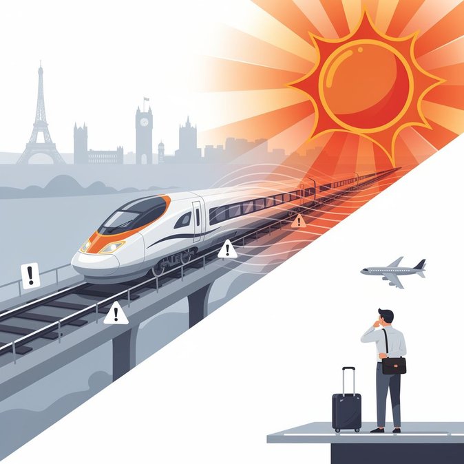 Eurostar cancels peak-hour Paris–London services and slows Belgian routes amid extreme heat