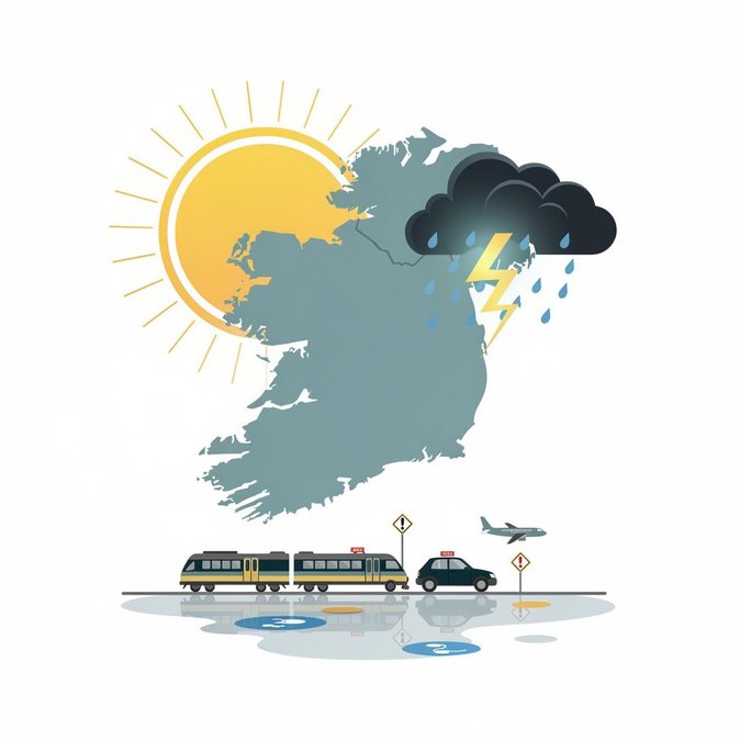 Met Éireann émet des alertes nationales de chaleur et d'orages, avertissant de perturbations possibles dans les transports