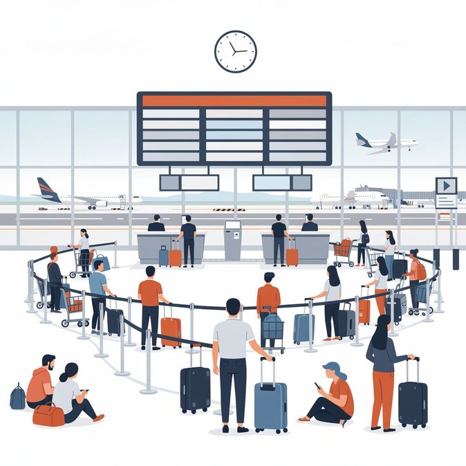 General strike triggers hours-long queues at Larnaca Airport