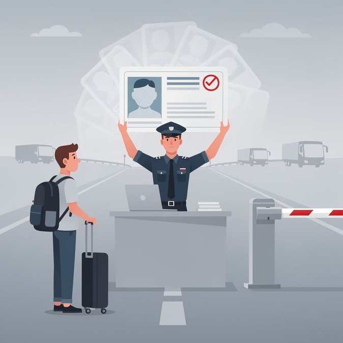 Polish Border Guards Detect Fake Residence Card at Medyka Crossing
