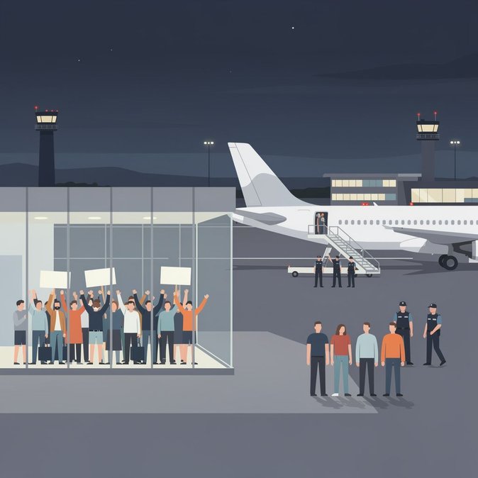Protests at Leipzig/Halle Airport as Germany deports Afghan nationals on night charter