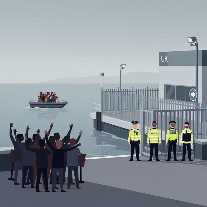 Protesta antiinmigrantes en la marina de Hampshire deja seis detenidos y nuevas advertencias de seguridad para el personal