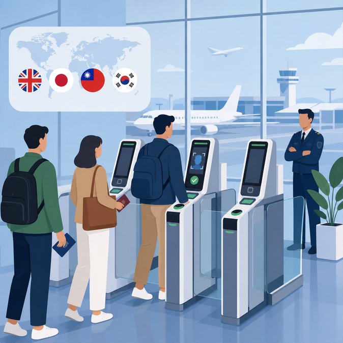 Prague Airport opens eGATE automated passport control to travellers from the UK, Japan, Taiwan and South Korea