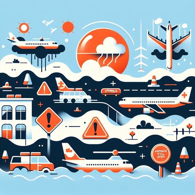 Storm ‘Byron’ Causes Flight Delays and Road Closures Across Cyprus