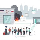 Le bureau des migrations de Žukovského à Prague restera fermé le 5 octobre après un incendie dans le même bâtiment