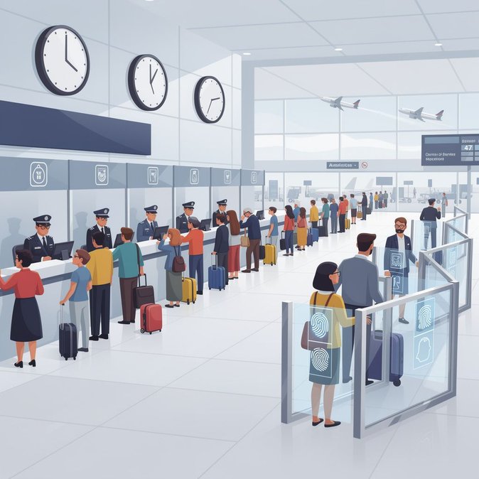 Passport-control queues at Paris-CDG spike as Schengen EES testing ramps up