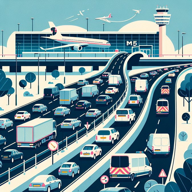 Police ‘welfare incident’ closes M5 near Bristol Airport, causing 90-minute delays and missed flights