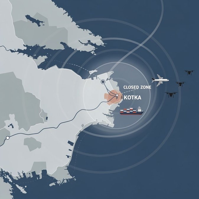 Finnish Defence Forces briefly close air and sea routes in Gulf of Finland amid drone threat