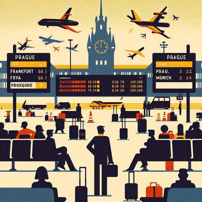El Caos Aéreo Europeo Llega a Praga: Cientos Enfrentan Retrasos Tras las Disrupciones del 9 y 10 de Abril