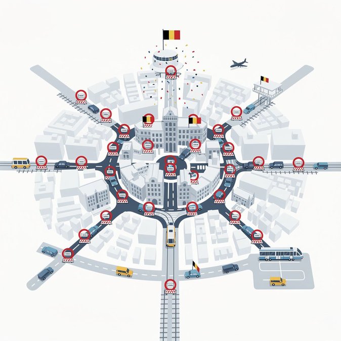 Brussels announces extensive road closures and parking bans ahead of 21 July National Day