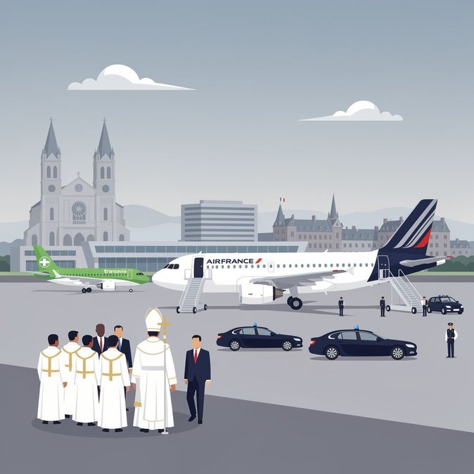 Air France operará tres vuelos oficiales para la histórica visita del Papa León XIV a Francia