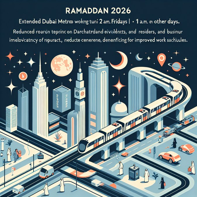 Dubai Metro Extends Operating Hours and Adds Late-Night Friday Service for Ramadan 2026