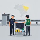巴西卡斯卡韦尔机场海关查获未申报的国外货物