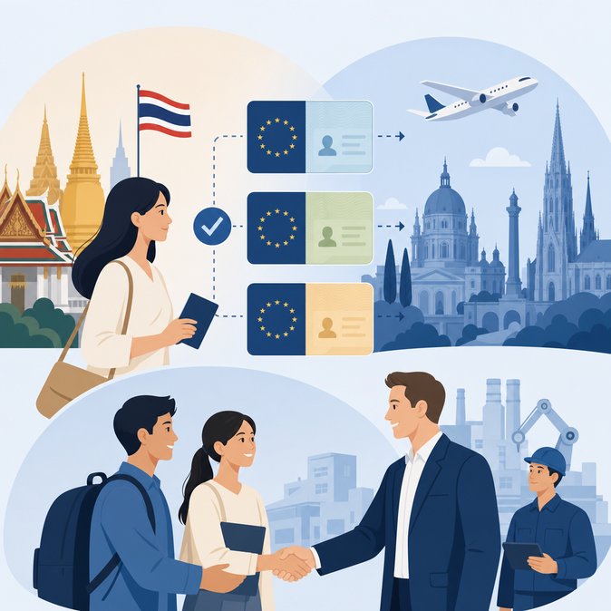 EU Launches ‘Visa Cascade’—Longer-Validity Schengen Visas for Thai Travellers, Applying EU-Wide Including Austria