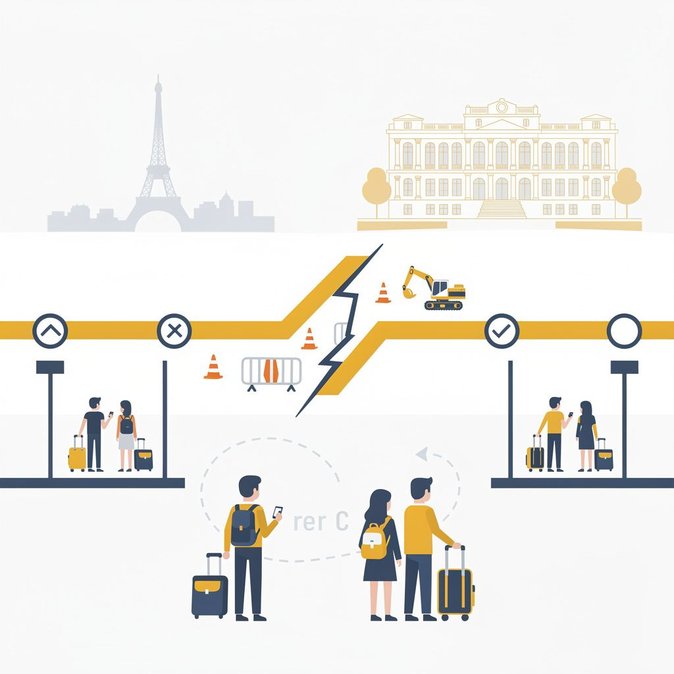 منطقة باريس تبدأ أعمال الصيف: إغلاق خط RER C بين أوسترليتز والضواحي الغربية ابتداءً من 15 يوليو