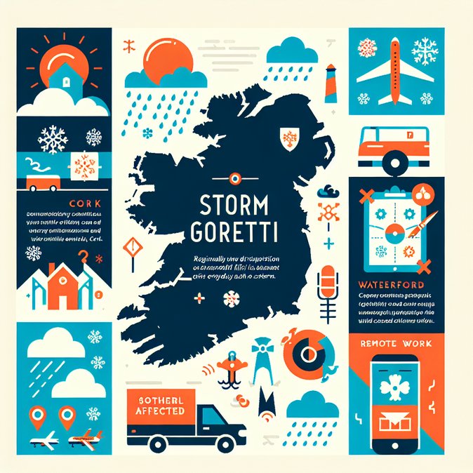 Storm Goretti prompts Met Éireann snow-and-rain alert for four southern counties