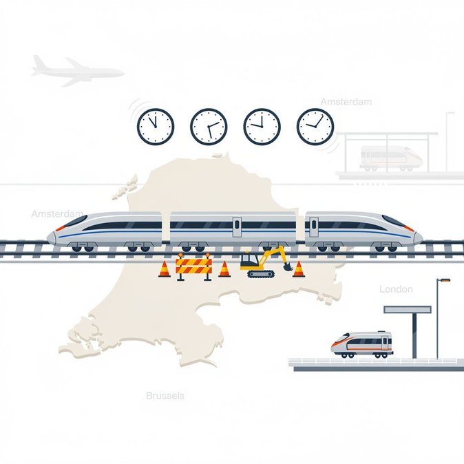 High-speed corridor works between Amsterdam, Brussels and London slow cross-border services this weekend