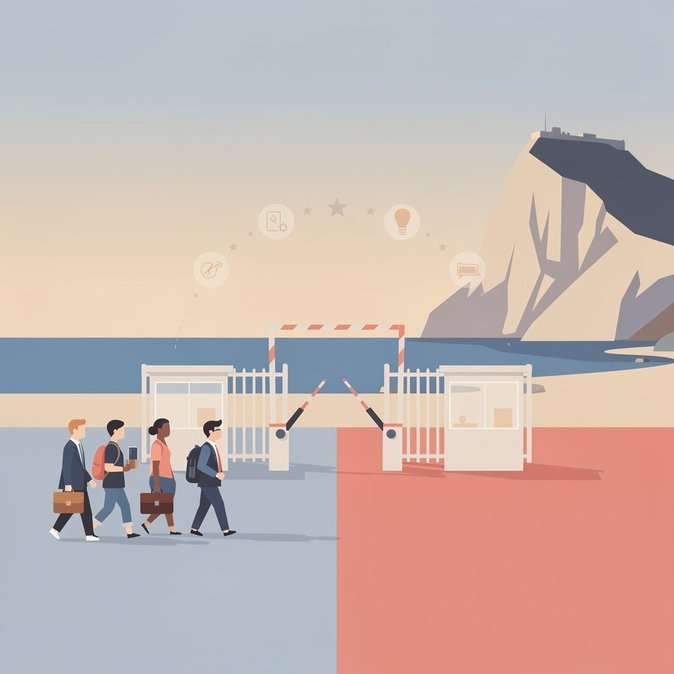 El acuerdo entre la UE y el Reino Unido para eliminar la valla fronteriza en Gibraltar entra en vigor esta semana