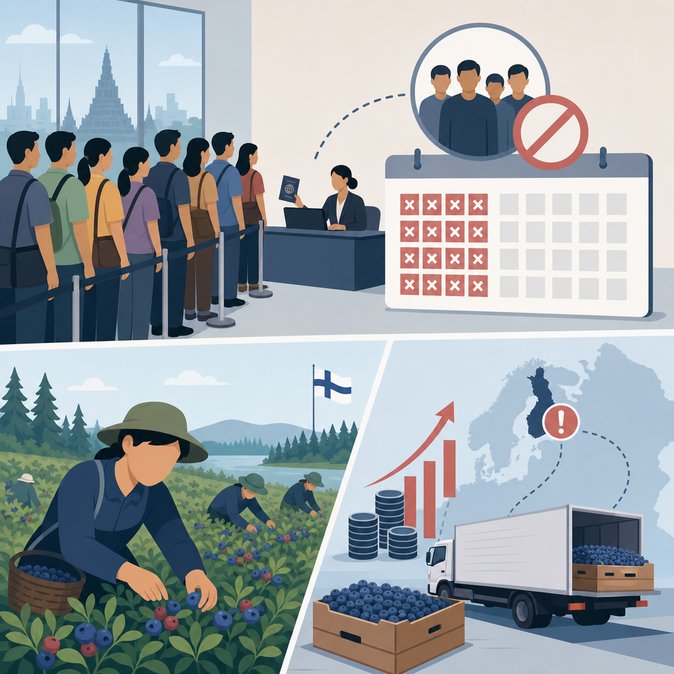 Visa Bottlenecks for Thai Seasonal Workers Threaten Finland’s 2026 Berry Harvest