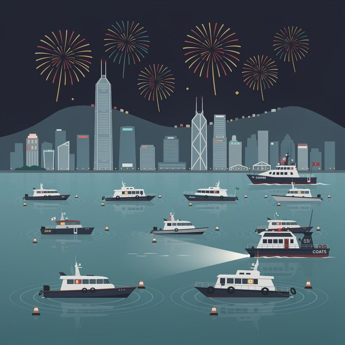 Marine Department issues temporary exclusion zones for spectator vessels during National Day fireworks