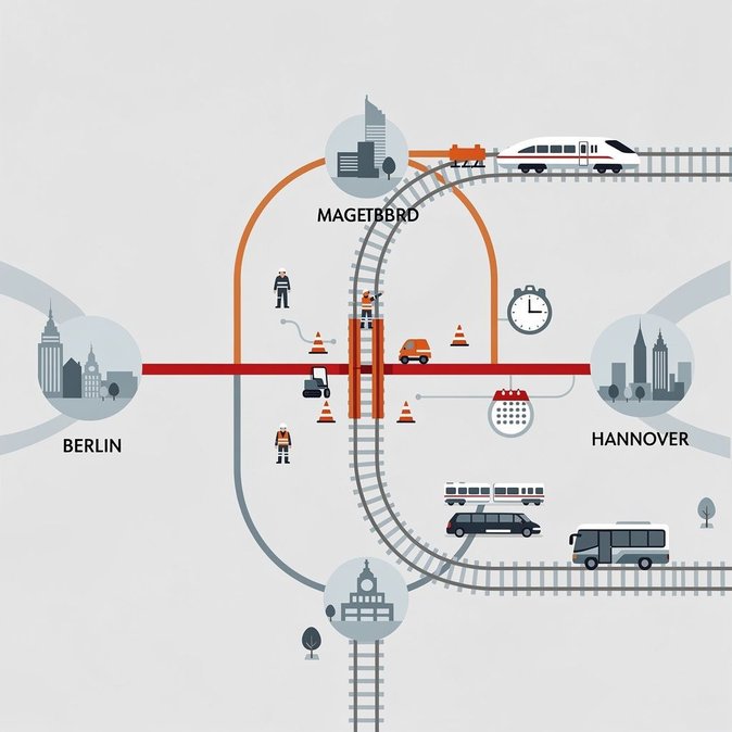 Major rail works add 80 minutes to Berlin–Hannover and NRW ICE journeys