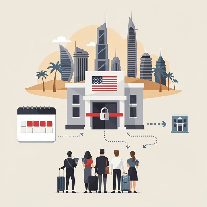 US Embassy and Consulate in UAE Cancel All Visa & Passport Appointments Through 15 July