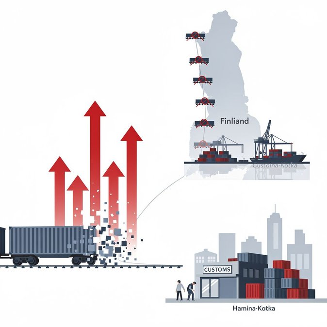 Russian rail-border shutdown hits Finnish customs jobs and freight flows