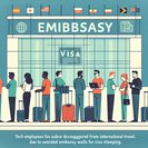 US Visa-Stamping Backlog Prompts Google and Apple to Caution China-Born Staff Against Travel