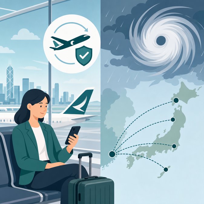 Cathay Pacific supprime les frais de modification pour les vols vers le Japon alors que le typhon Jangmi approche
